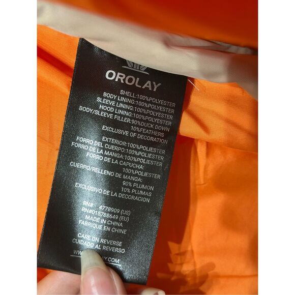 NWOT Orolay 092 Classics Stone Tan Thickened Duck Down Puffer Hooded Jacket Med - Picture 8 of 13